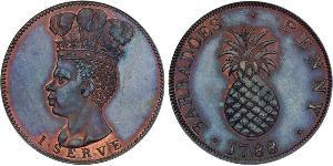 1 Penny Barbade Cuivre 