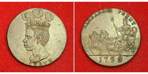 1 Penny Barbade Cuivre 
