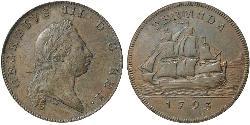 1 Penny Bermudes Cuivre George III (1738-1820)