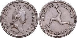 1 Penny Île de Man Cuivre George III (1738-1820)