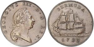1 Penny Bermuda Kupfer Georg III (1738-1820)