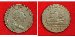 1 Penny Bermuda Kupfer Georg III (1738-1820)