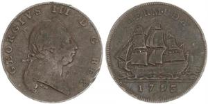 1 Penny Bermuda Kupfer Georg III (1738-1820)