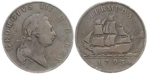 1 Penny Bermuda Kupfer Georg III (1738-1820)