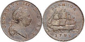 1 Penny Bermuda Kupfer Georg III (1738-1820)