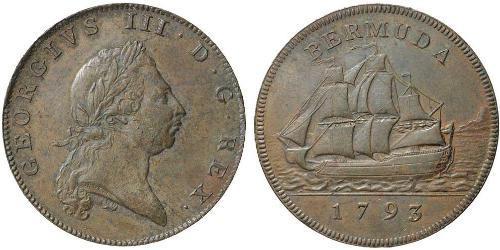 1 Penny Bermuda Kupfer Georg III (1738-1820)