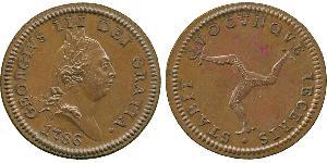 1 Penny Isle of Man Kupfer Georg III (1738-1820)