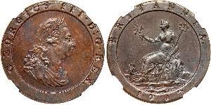 1 Penny Königreich Großbritannien (1707-1801) Kupfer Georg III (1738-1820)
