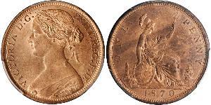 1 Penny Vereinigtes Königreich von Großbritannien und Irland (1801-1922) Kupfer Victoria (1819 - 1901)