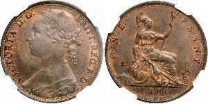 1 Penny Vereinigtes Königreich von Großbritannien und Irland (1801-1922) Kupfer Victoria (1819 - 1901)