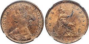 1 Penny Vereinigtes Königreich von Großbritannien und Irland (1801-1922) Kupfer Victoria (1819 - 1901)