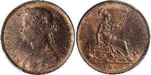 1 Penny Vereinigtes Königreich von Großbritannien und Irland (1801-1922) Kupfer Victoria (1819 - 1901)