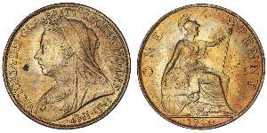1 Penny Vereinigtes Königreich von Großbritannien und Irland (1801-1922) Kupfer Victoria (1819 - 1901)