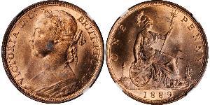 1 Penny Vereinigtes Königreich von Großbritannien und Irland (1801-1922) Kupfer Victoria (1819 - 1901)