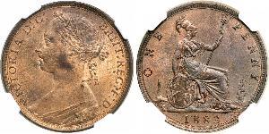 1 Penny Vereinigtes Königreich von Großbritannien und Irland (1801-1922) Kupfer Victoria (1819 - 1901)