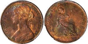1 Penny Vereinigtes Königreich von Großbritannien und Irland (1801-1922) Kupfer Victoria (1819 - 1901)