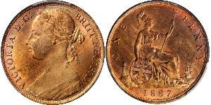 1 Penny Vereinigtes Königreich von Großbritannien und Irland (1801-1922) Kupfer Victoria (1819 - 1901)