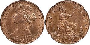 1 Penny Vereinigtes Königreich von Großbritannien und Irland (1801-1922) Kupfer Victoria (1819 - 1901)