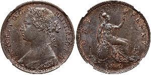 1 Penny Vereinigtes Königreich von Großbritannien und Irland (1801-1922) Kupfer Victoria (1819 - 1901)
