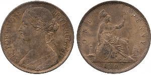 1 Penny Vereinigtes Königreich von Großbritannien und Irland (1801-1922) Kupfer Victoria (1819 - 1901)