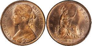 1 Penny Vereinigtes Königreich von Großbritannien und Irland (1801-1922) Kupfer Victoria (1819 - 1901)