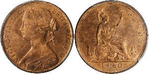1 Penny Vereinigtes Königreich von Großbritannien und Irland (1801-1922) Kupfer Victoria (1819 - 1901)
