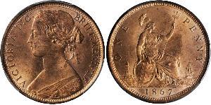 1 Penny Vereinigtes Königreich von Großbritannien und Irland (1801-1922) Kupfer Victoria (1819 - 1901)