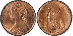 1 Penny Vereinigtes Königreich von Großbritannien und Irland (1801-1922) Kupfer Victoria (1819 - 1901)