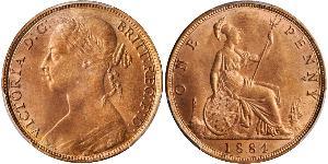 1 Penny Vereinigtes Königreich von Großbritannien und Irland (1801-1922) Kupfer Victoria (1819 - 1901)