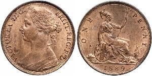 1 Penny Vereinigtes Königreich von Großbritannien und Irland (1801-1922) Kupfer Victoria (1819 - 1901)
