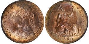 1 Penny Vereinigtes Königreich von Großbritannien und Irland (1801-1922) Kupfer Victoria (1819 - 1901)