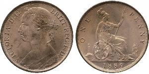 1 Penny Vereinigtes Königreich von Großbritannien und Irland (1801-1922) Kupfer Victoria (1819 - 1901)