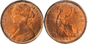 1 Penny Vereinigtes Königreich von Großbritannien und Irland (1801-1922) Kupfer Victoria (1819 - 1901)