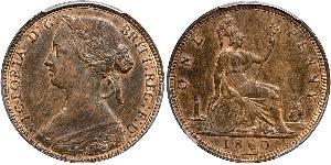 1 Penny Vereinigtes Königreich von Großbritannien und Irland (1801-1922) Kupfer Victoria (1819 - 1901)