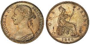 1 Penny Vereinigtes Königreich von Großbritannien und Irland (1801-1922) Kupfer Victoria (1819 - 1901)