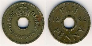 1 Penny Fiyi Latón Jorge VI (1895-1952)