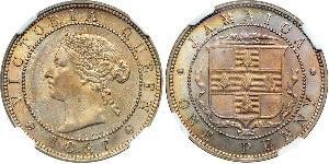 1 Penny Jamaica (1962 - ) Níquel/Cobre Victoria (1819 - 1901)