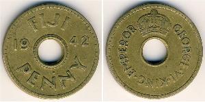 1 Penny Fiji (1970 - ) Ottone Giorgio VI (1895-1952)