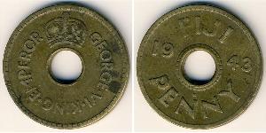 1 Penny Fiji (1970 - ) Ottone Giorgio VI (1895-1952)