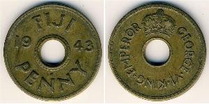 1 Penny Fiji (1970 - ) Ottone Giorgio VI (1895-1952)