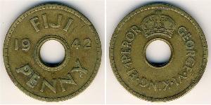 1 Penny Fiji (1970 - ) Ottone Giorgio VI (1895-1952)