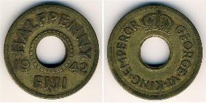 1 Penny Fiji (1970 - ) Ottone Giorgio VI (1895-1952)