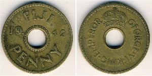 1 Penny Fiji (1970 - ) Ottone Giorgio VI (1895-1952)