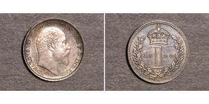 1 Penny Reino Unido Plata Eduardo VII (1841-1910)