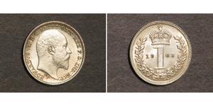 1 Penny Reino Unido Plata Eduardo VII (1841-1910)