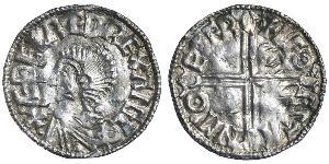 1 Penny Reino de Inglaterra (927-1649,1660-1707) Plata Aethelred II (968 - 1016)