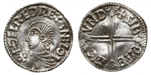 1 Penny Reino de Inglaterra (927-1649,1660-1707) Plata Aethelred II (968 - 1016)