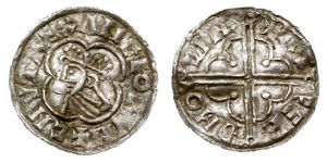 1 Penny Reino de Inglaterra (927-1649,1660-1707) Plata Cnut (985 -1035)