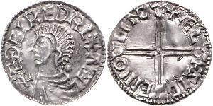 1 Penny Reino de Inglaterra (927-1649,1660-1707) Plata Aethelred II (968 - 1016)