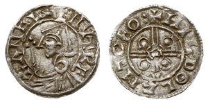 1 Penny Reino de Inglaterra (927-1649,1660-1707) Plata Cnut (985 -1035)